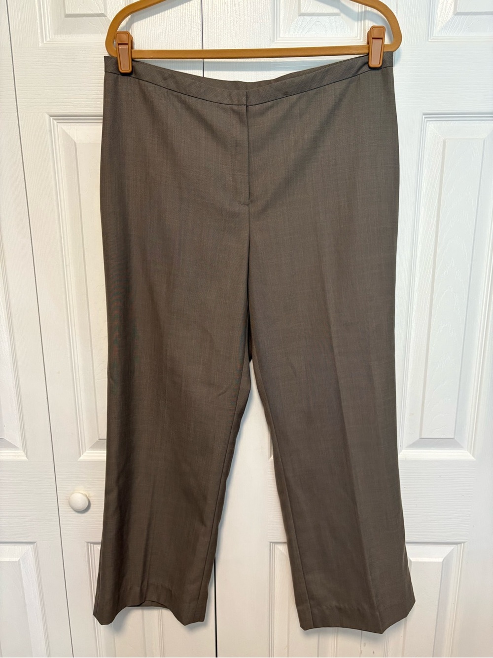 Calvin Klein Straight-Leg Trousers in Taupe